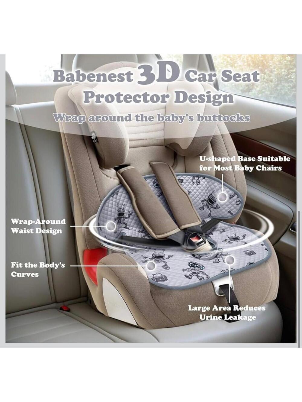 Waterproof Car Seat Potty Pad for Toddlers Non Slip Washable Liner